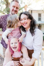 Natalie Bent Kitaif with her family in campaign photo